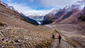 Mountains surrounding the moraines of Victoria Glacier Royalty Free Stock Photo