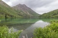 Sultry skies and reflections, St. Elias Lake, Kluane National Park Royalty Free Stock Photo