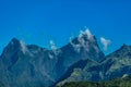 Mountains of tahiti in french polynesia Royalty Free Stock Photo