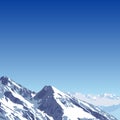 Mountains theme illustration. beautifull mountain landscape with blue sky Royalty Free Stock Photo