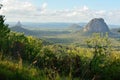 Mountains Tibberoowuccum, Coonowrin, Ngungun and Tibrogargan in Royalty Free Stock Photo