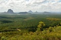 Mountains Tibberoowuccum, Tibrogargan, Cooee, Beerwah, Coonowrin Royalty Free Stock Photo