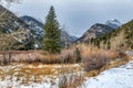 Winter scene,  Rocky Mountain National Park, Colorado, USA Royalty Free Stock Photo