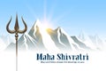 Mountains and trishul weapon for shivratri festival