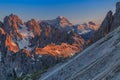 Mountains under sunset light Royalty Free Stock Photo