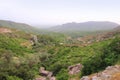 The mountains and valley between Samarkand city and Shakhrisabz town, Uzbekistan Royalty Free Stock Photo