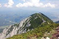 Mountains and valley seen from the crest