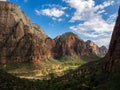 Mountains and Valley Vista, Zion National Park, Utah Royalty Free Stock Photo