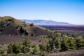 Mountains and valleys, Craters of the moon park National Park, Idaho Royalty Free Stock Photo