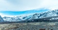 Mountains near entrance of ice cave in Iceland Royalty Free Stock Photo