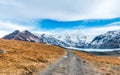 Mountains near entrance of ice cave in Iceland Royalty Free Stock Photo