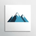 The mountains vary in size, forming a sequence from smallest Royalty Free Stock Photo