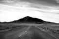 Black and white mongolia landscape