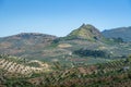 Mountains View from Olvera with the Iron Castle of Pruna - Olvera, Andalusia, Spain