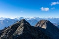 Mountains in Wallis Alps Switzerland Royalty Free Stock Photo