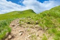 Mountains way landscape. Carpathians. Poland.