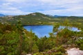 Mountains on the way to the Preachers Pulpit Rock in fjord Lysefjord - Norway Royalty Free Stock Photo