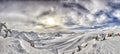 In the mountains. Winter landscape. Elbrus. Caucasus