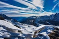 mountains in winter landscape view snow ice