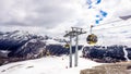 Mountains in winter, slopes and pistes, Livigno village, Italy, Alps Royalty Free Stock Photo