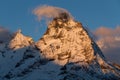 Mountains winter snow morning