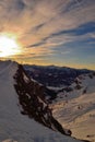 Mountainscape alps suneset