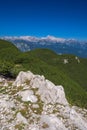 Mountainscape on sunny summer day