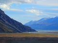 A mountainscape view near Mt Cook, New Zealand