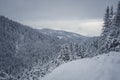 Mountainscape view in winter, Tatra Mountains