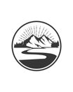 Mountaint logo , adventure logo vector Royalty Free Stock Photo