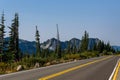 Mountaintop highway to Paradise Area of Mount Rainier National Park, Washington State, USA Royalty Free Stock Photo