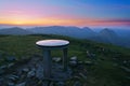 Mountaintop in Urkiolamendi with orientation table