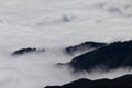 Mountaintops and clouds in Madeira Royalty Free Stock Photo