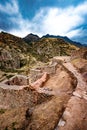 Mountanious Pisac lsndscape in Peru Royalty Free Stock Photo
