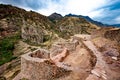 Mountanious Pisac lsndscape in Peru Royalty Free Stock Photo