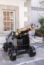 Bronze cannon at The Convent Guard House Gibraltar Royalty Free Stock Photo