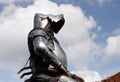 Mounted knight in full plate armour Royalty Free Stock Photo