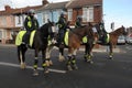 Mounted police roadblock