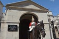 Mounted trooper of the Household Cavalry on duty at Horse Guards