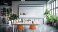 mounted whiteboard in office Royalty Free Stock Photo