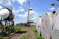 Mounted workover unit on a gas well