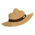 Mountie hat cartoon style Vector Royalty Free Stock Photo