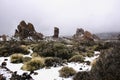 Mountin landscap on Teneriffa with snow