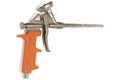 Mounting foam gun with the orange plastic handle isolated on whi Royalty Free Stock Photo