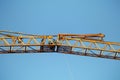 Mounting works on connection of Hoisting Jib sections tower crane.