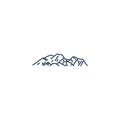 mountain landscape drawing vector illustration Royalty Free Stock Photo