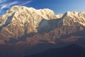 Mounts Annapurna South, Annapurna I and Hiunchuli Royalty Free Stock Photo