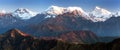 Mounts Everest Lhotse and Makalu, great himalayan range