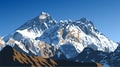 Mounts Everest and Lhotse vector illustration