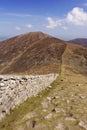 The Mourne Wall in the Mourne Mountains in Northern Ireland